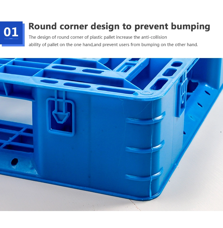 Flat Top Strong Logistics Heavy Duty Industrial Racking Cheap Plastic Pallet with Steels Reinforcement