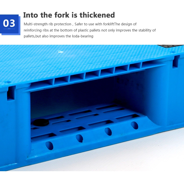 Heavy Duty Flat Top Strong Cheap Logistics Industrial Racking Plastic Pallet with Steels Reinforcement