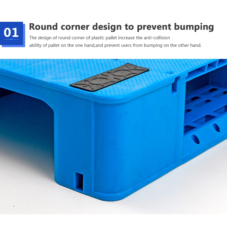 Heavy Duty Flat Top Strong Cheap Logistics Industrial Racking Plastic Pallet with Steels Reinforcement